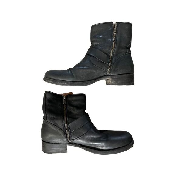 Frye Shoes - FRYE BROWN LEATHER Ankle Motorcycle Boots Women's Size 10